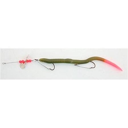 Creme Scoundrel Rigged Worm, 6, Green Glo, 1 Rig And Spare Weedless 0191-3-1